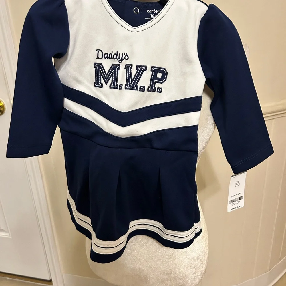 NWT Carter’s “Daddy's MVP”  Two Piece Cheerleading Set/18 Months